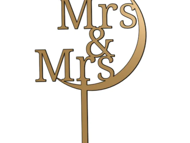 Wedding caketopper Mrs Mrs