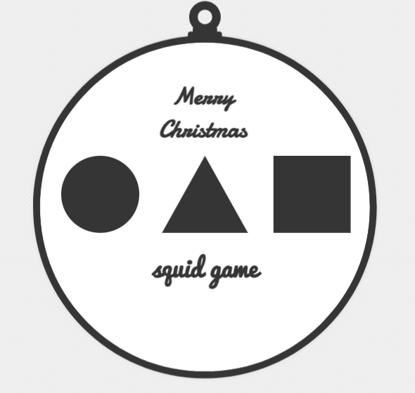 squid games chrismas ordament