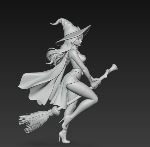 witch on a broom — thumbnail 2