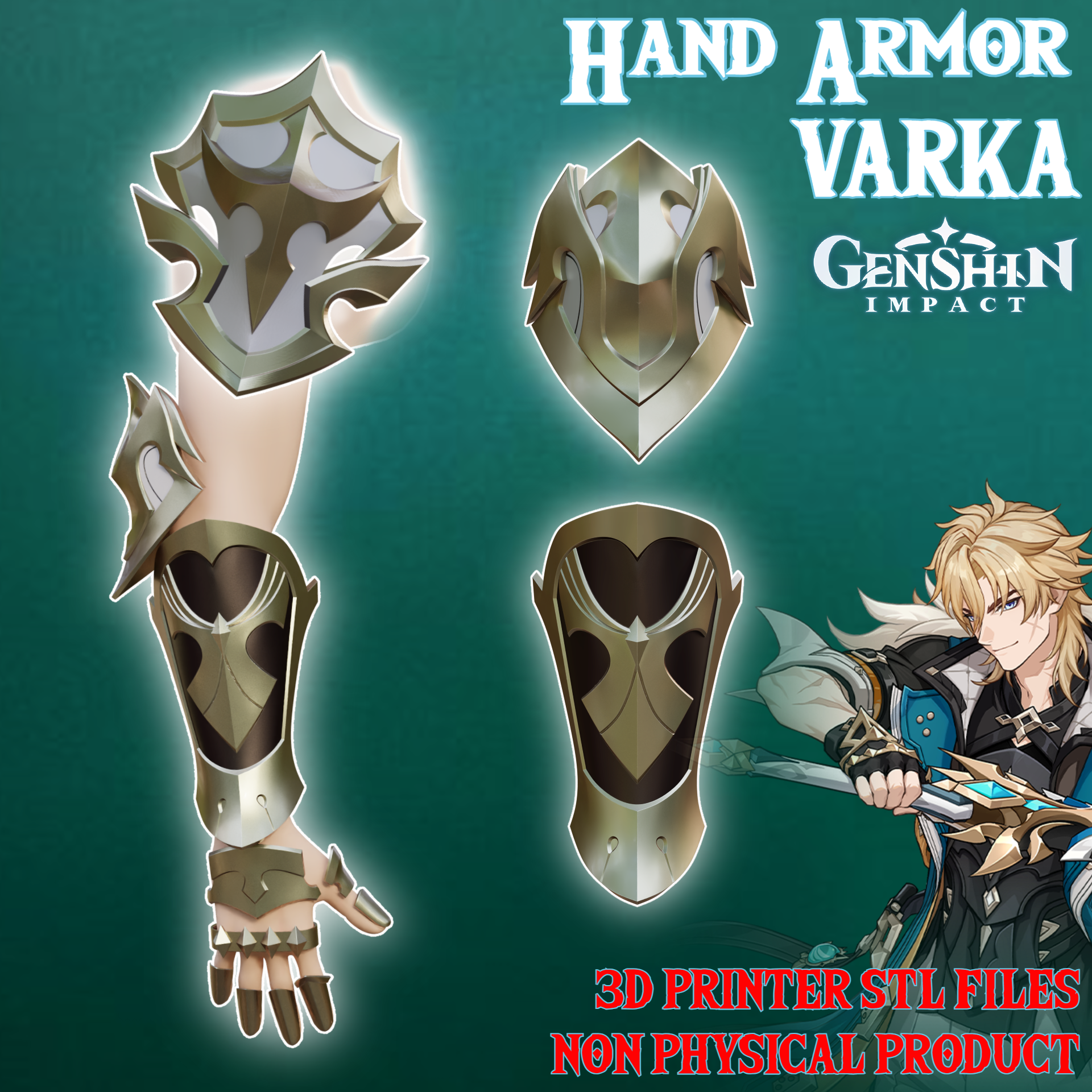 Varka Cosplay Hand Armor Outfit Genshin Impact