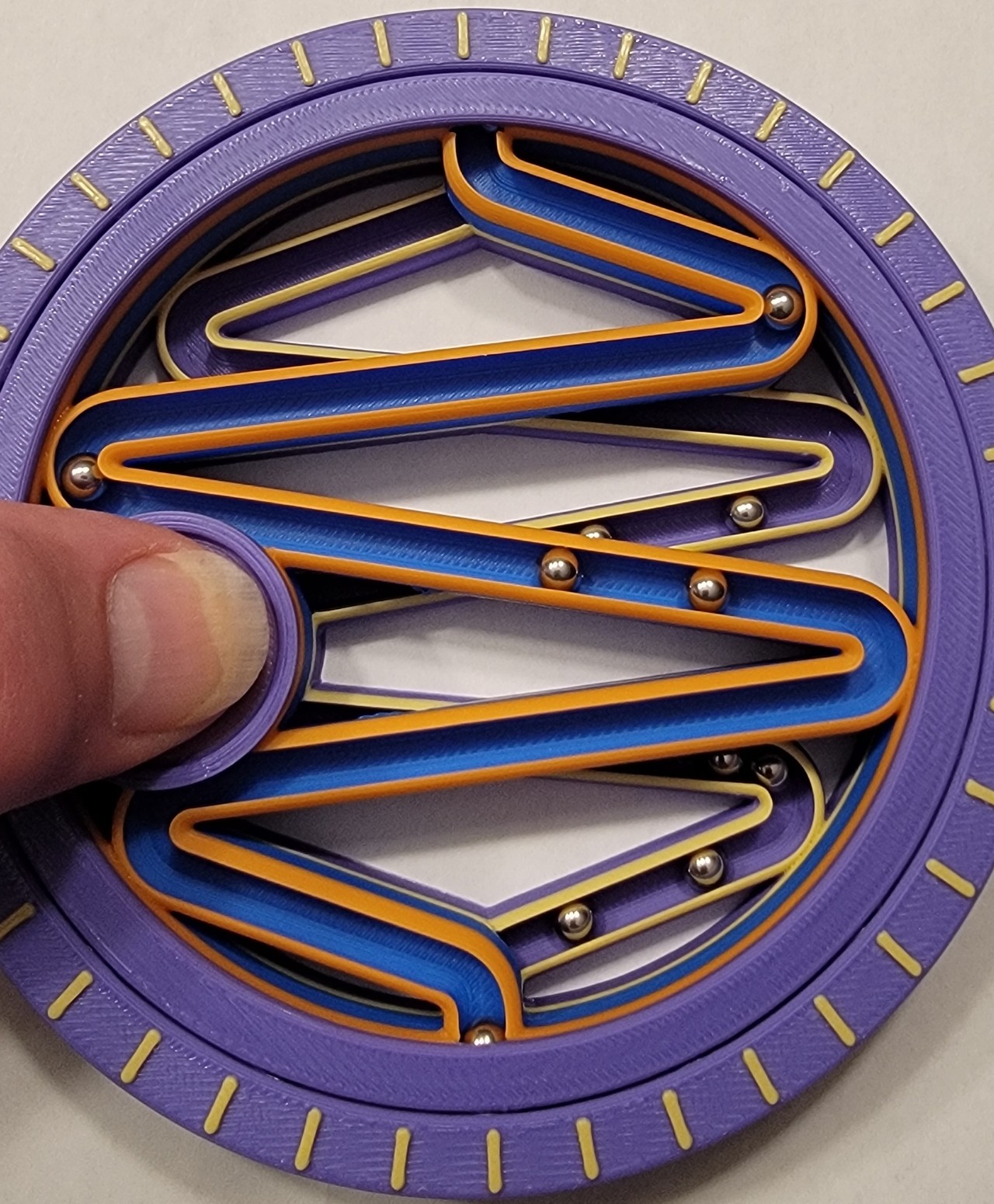 FASTER Mini-Marble Run - Handheld, Two Tracks, One Easy Print