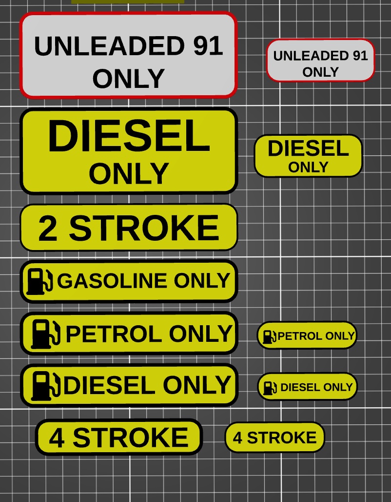 Fuel Signs - Gasoline , Petrol , Diesel