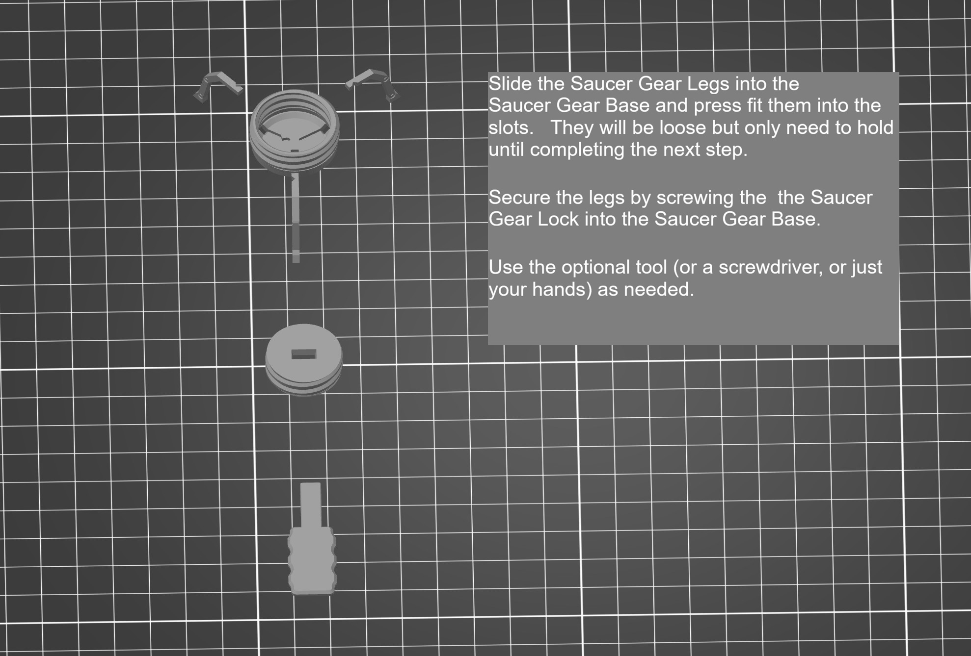 UFO / Flying Saucer - (EZ no support prints, no glue assembly) — miniatura 6