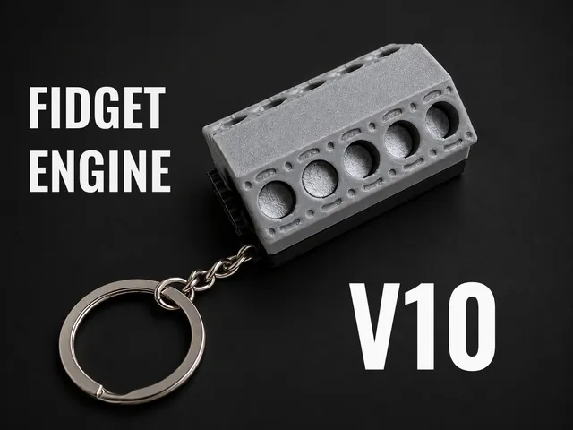 Fidget engine keychain - V10