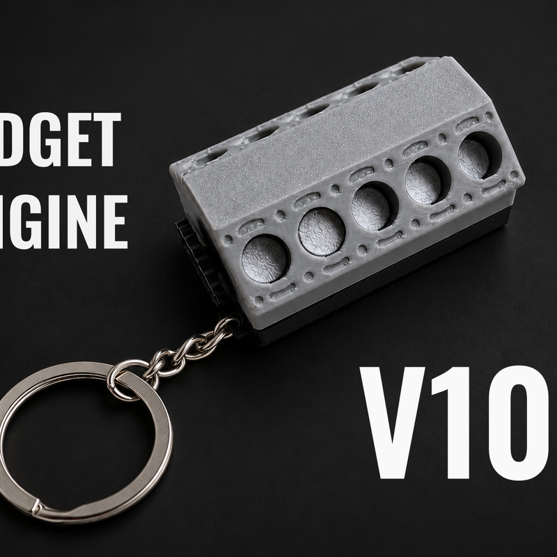 Fidget engine keychain - V10 by Artemix | Download free STL model ...