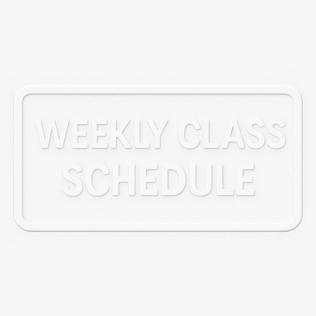 Weekly Class Schedule Wall Plaque