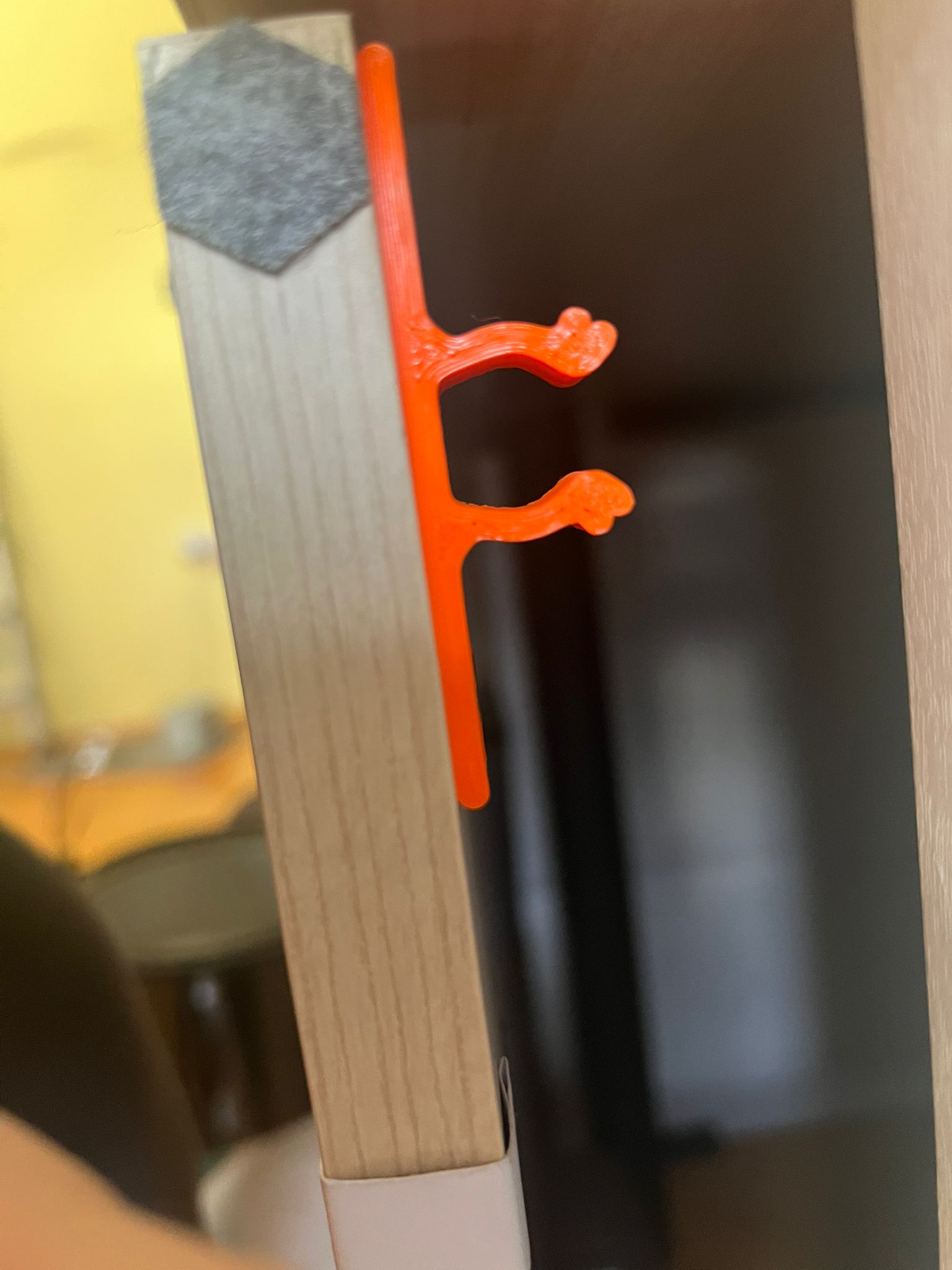 False Front Cabinet Clip with Screw Holes & Matching Peg (snap-on cover)