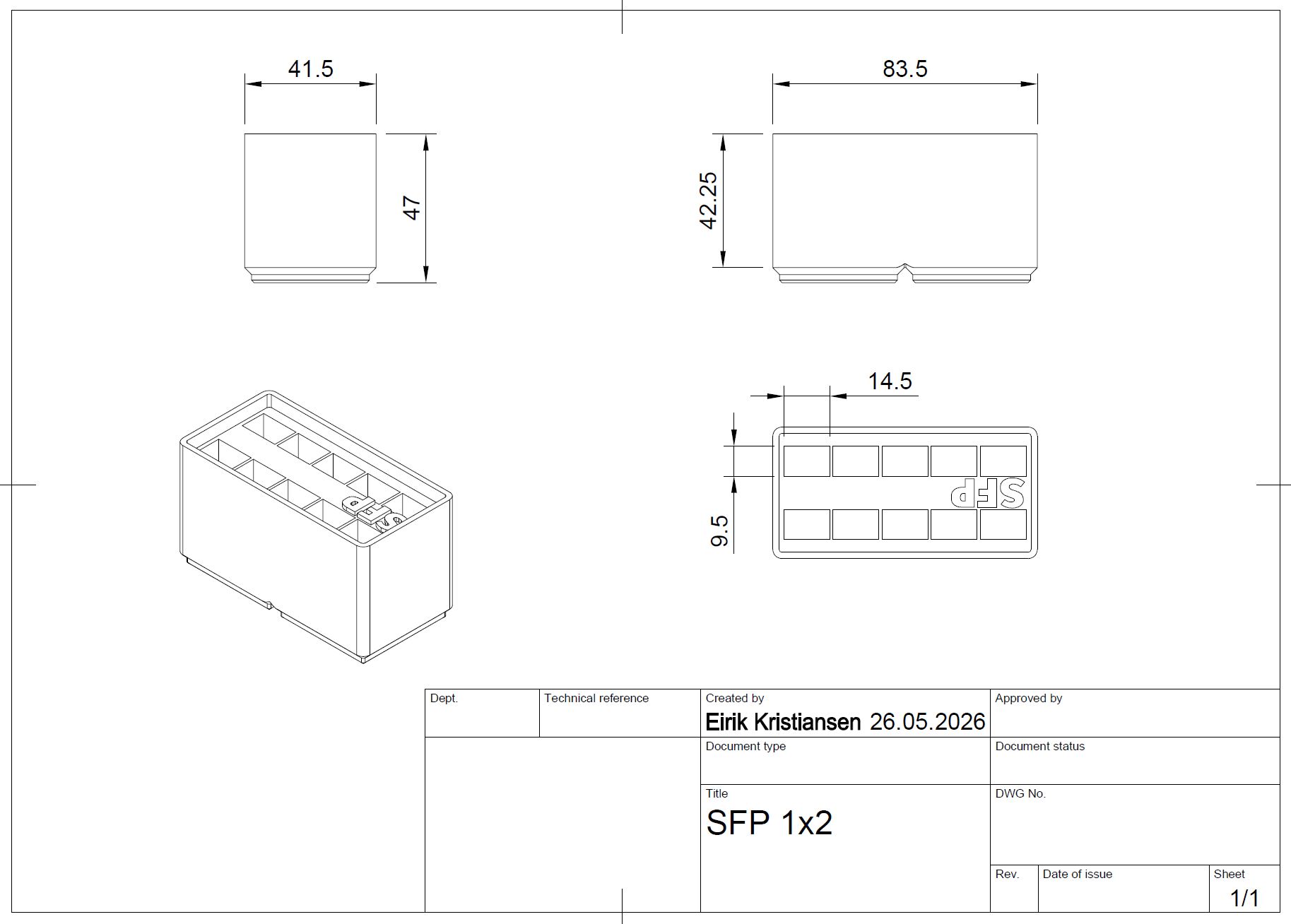 SFP Gridfinity 1x2 grid — miniatura 3