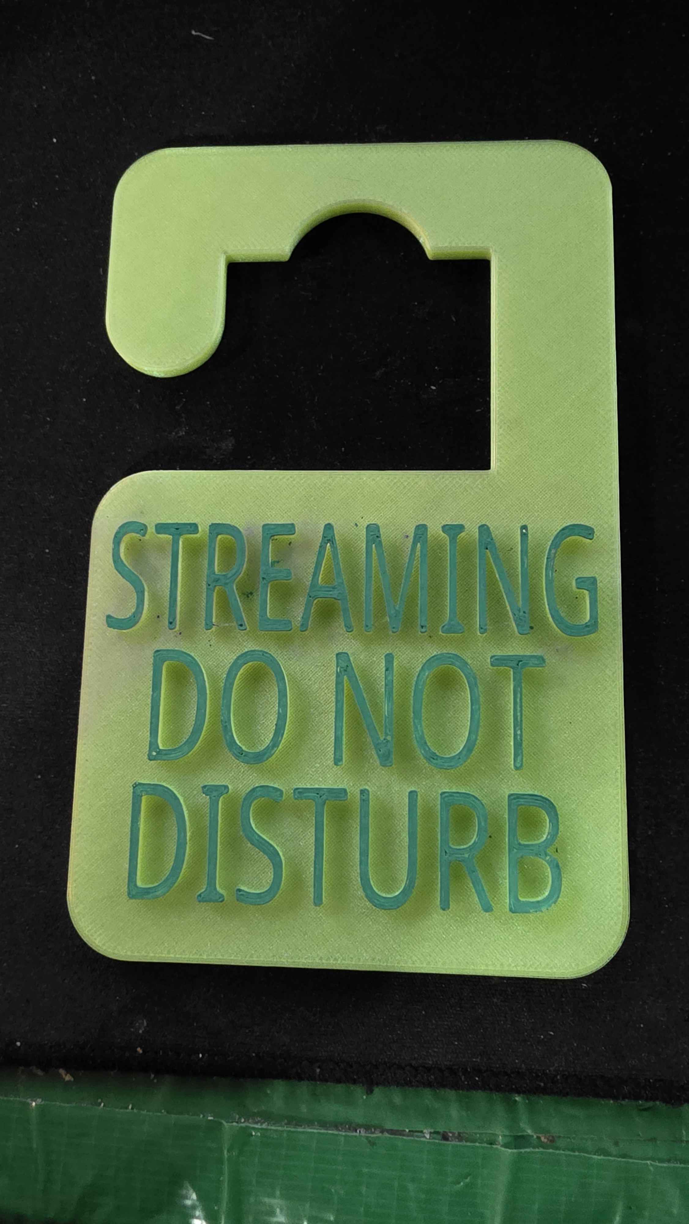 Streaming Do Not Disturb Door Hanger
