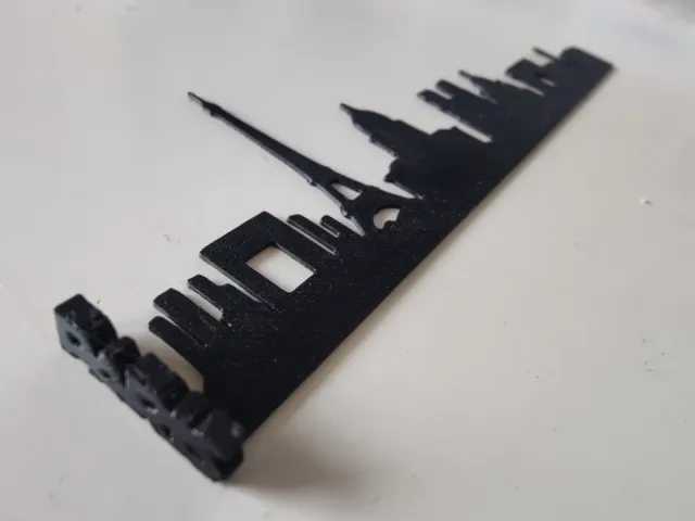 Paris skyline 3D bookmark