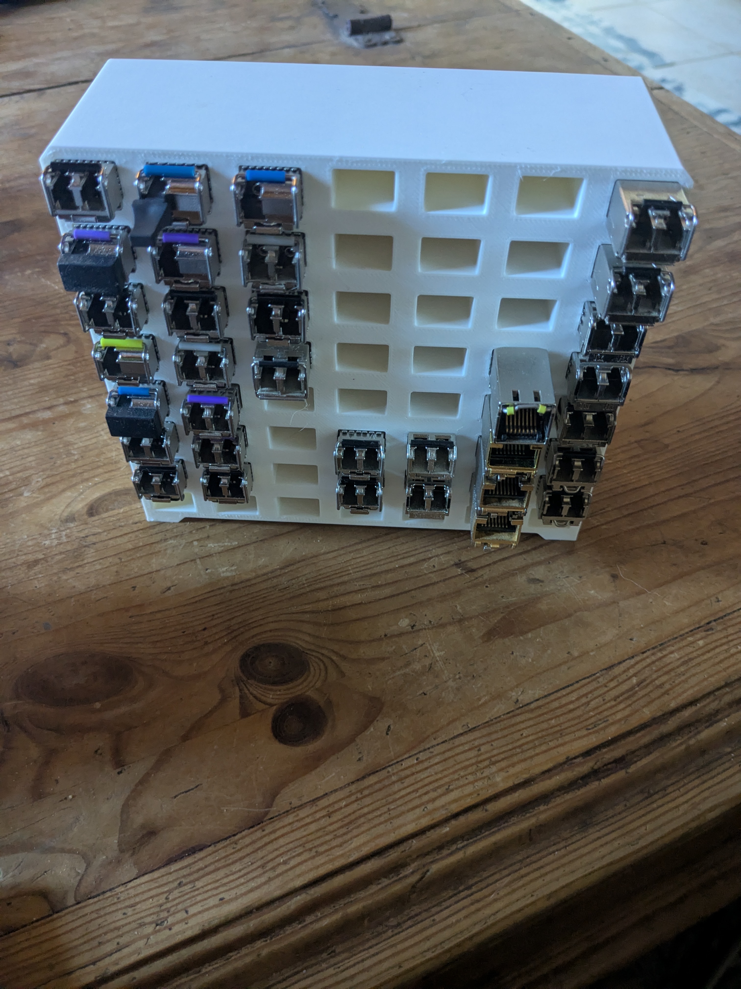 SFP modules horizontal desk storage - 56 modules