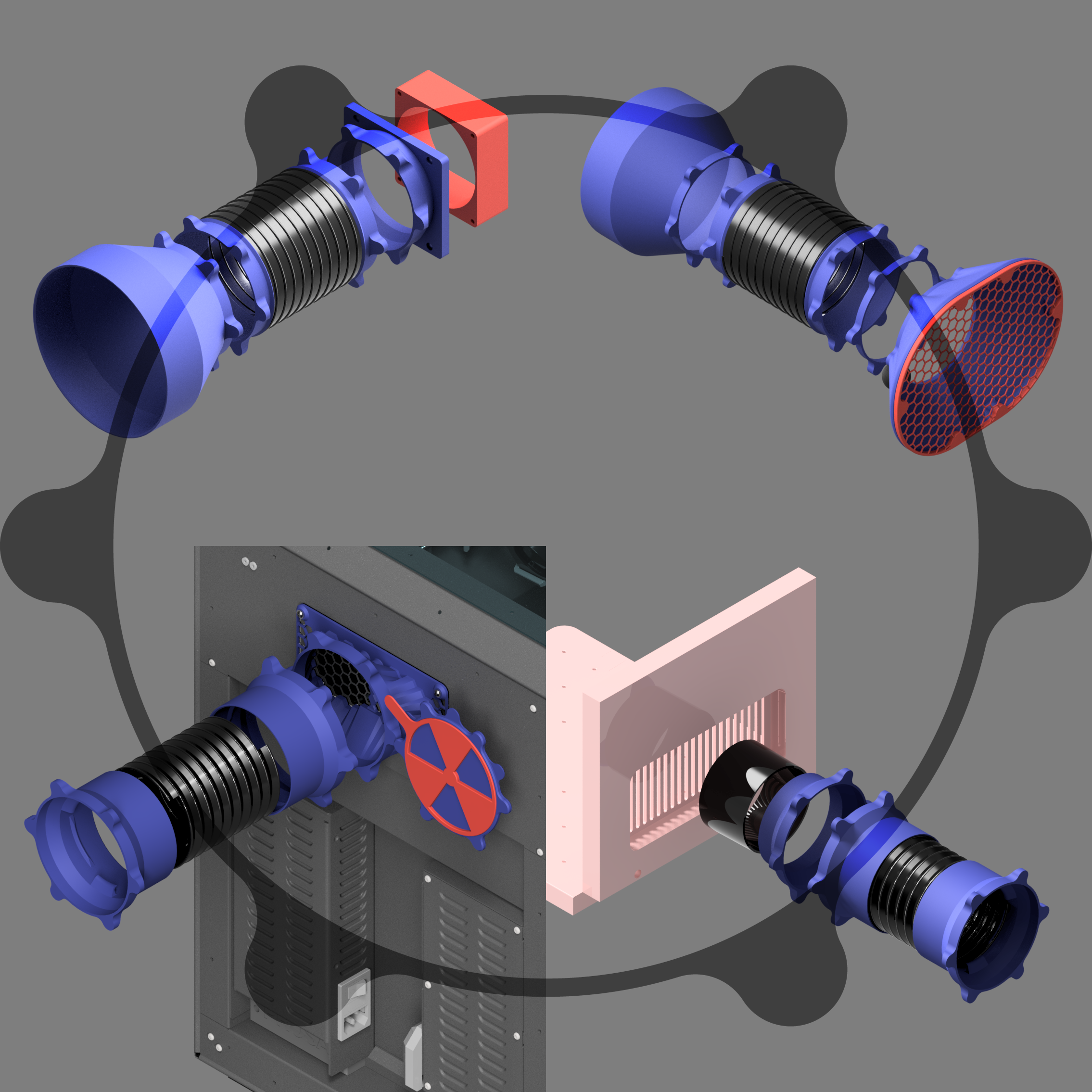 MagDuct — A Parametric Magnetic Ducting Quick Connect System
