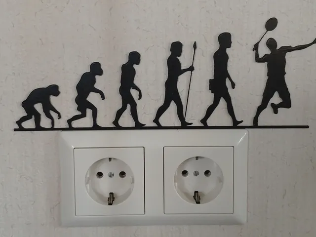 WallArt Badminton Evolution