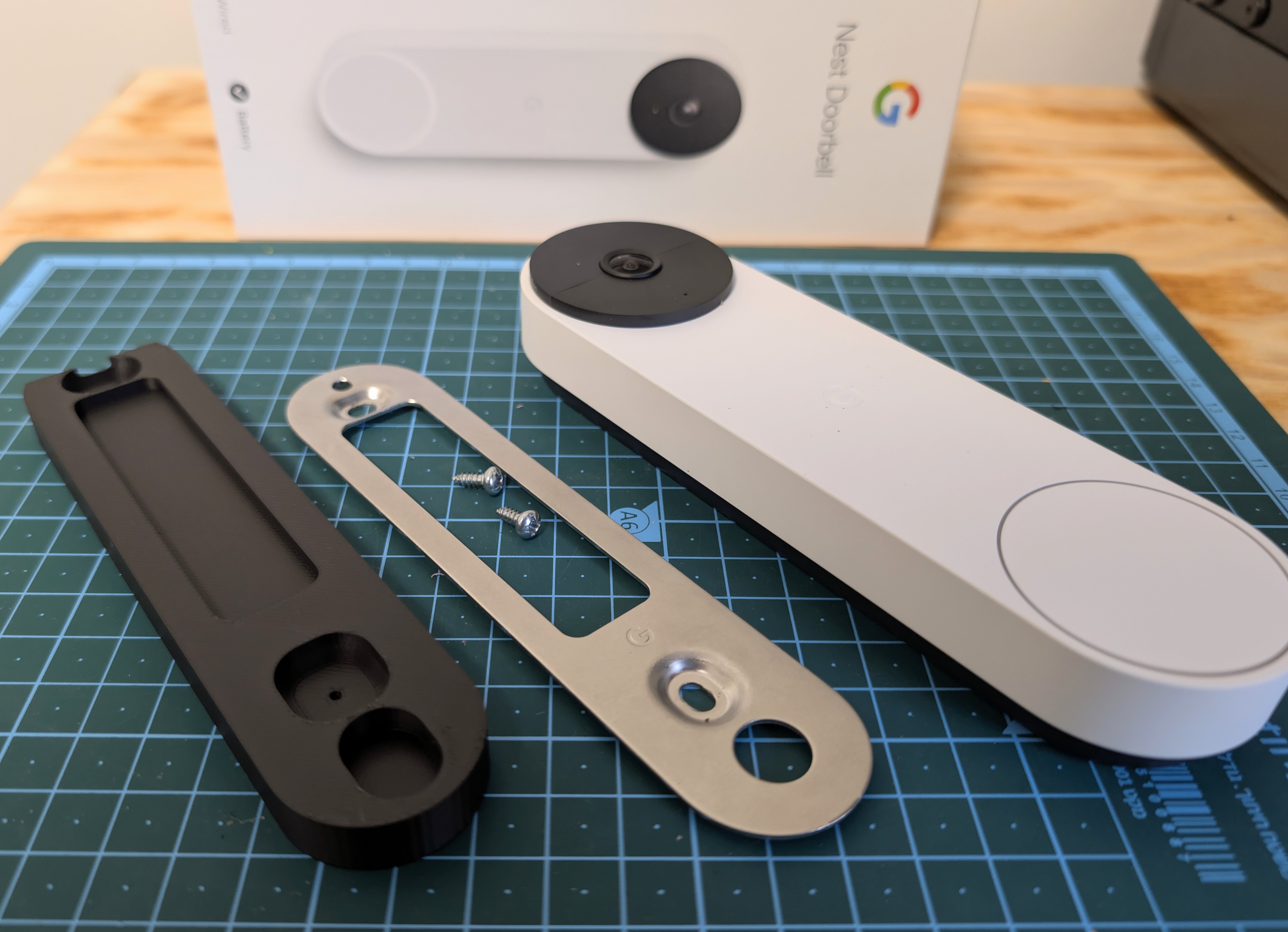 Google Nest Doorbell flat piece for adhesive mount
