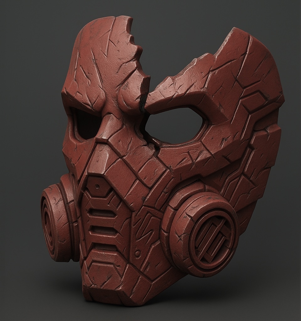 Battle-Damaged Respirator Half-Mask (3D Printable)
