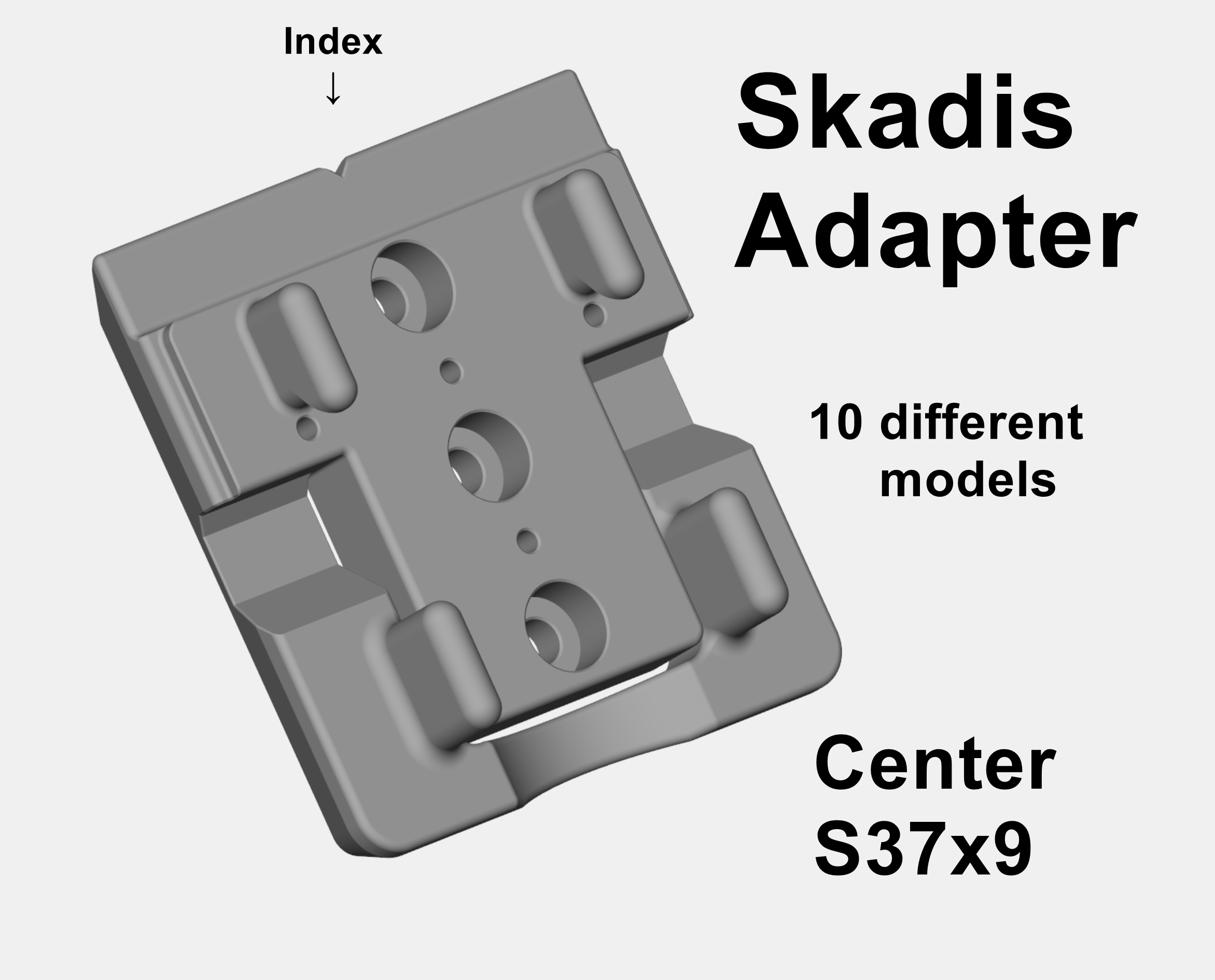 S37x9 - Skadis Adapter - Clip - Index   ( Skadis - S37x9 - Base Plate )