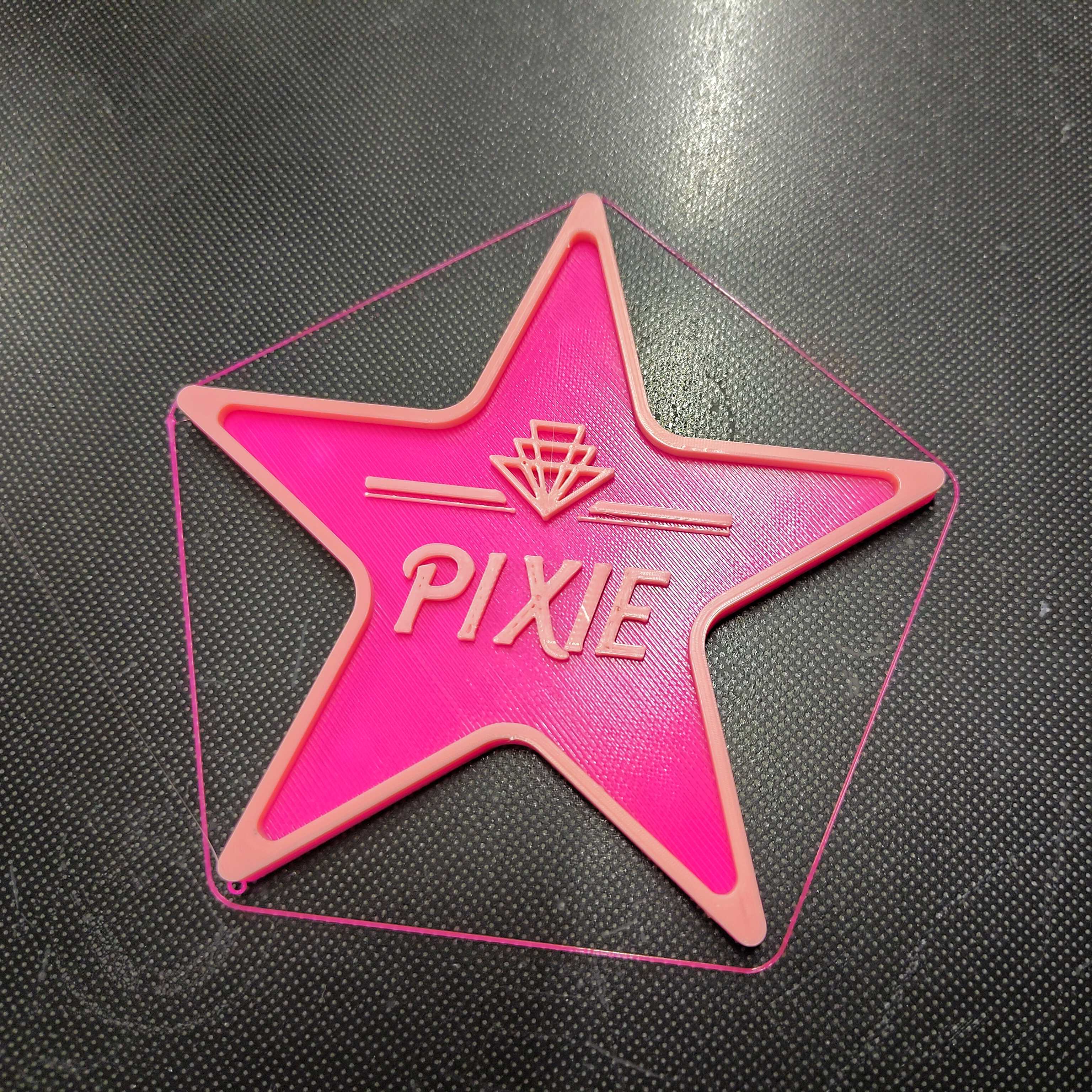 Magnet pink star with Pixie name - Etoile Pixie aimantée — miniatura 2