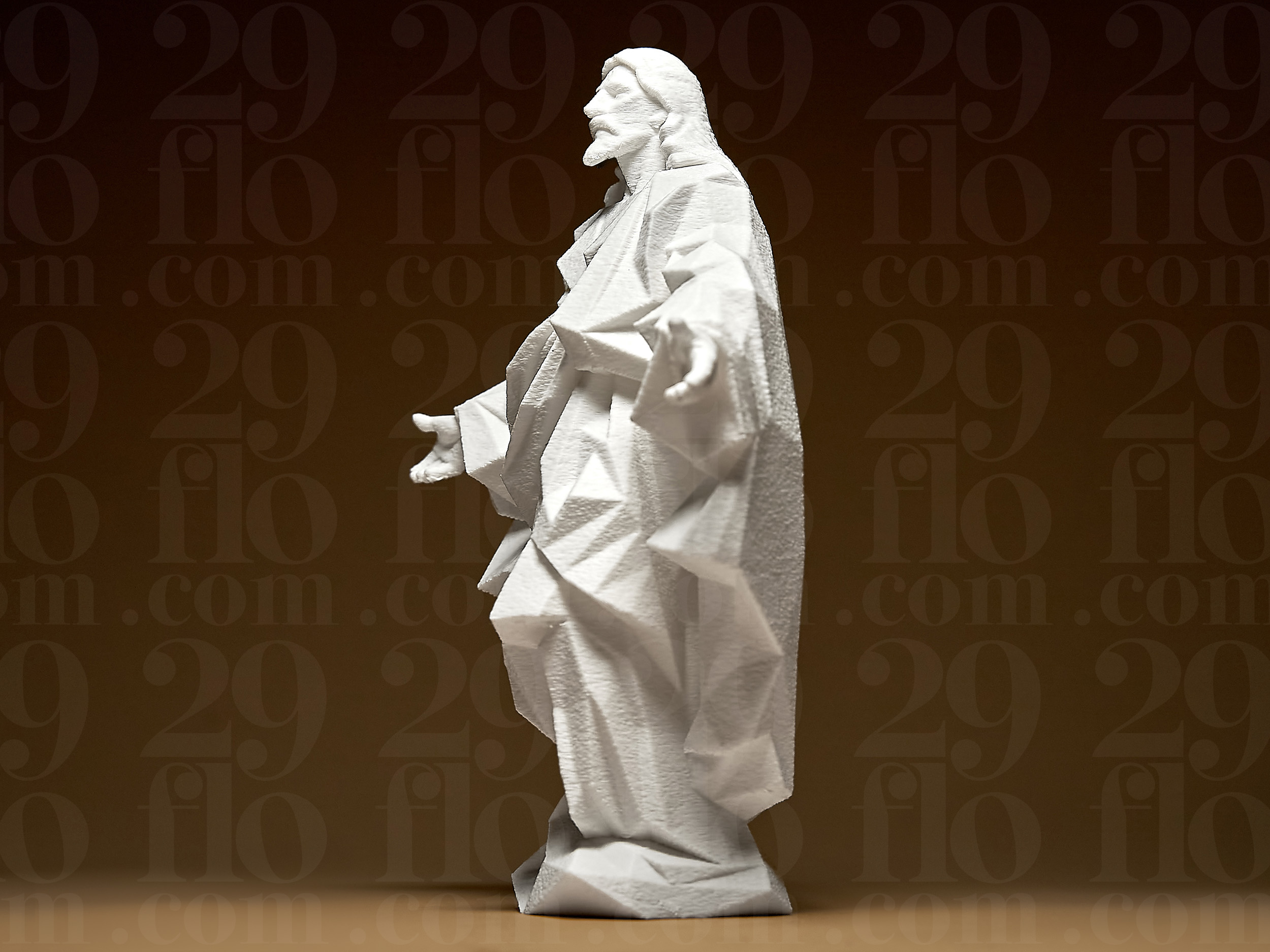Miniatura 2 do modelo 3D Geometric Jesus Statue