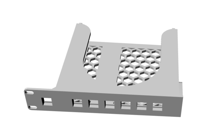 Lenovo ThinkCentre Tiny M920q 19" Rack Mount – Single Tiny + Keystone Panel + PSU Shelf (Remix)
