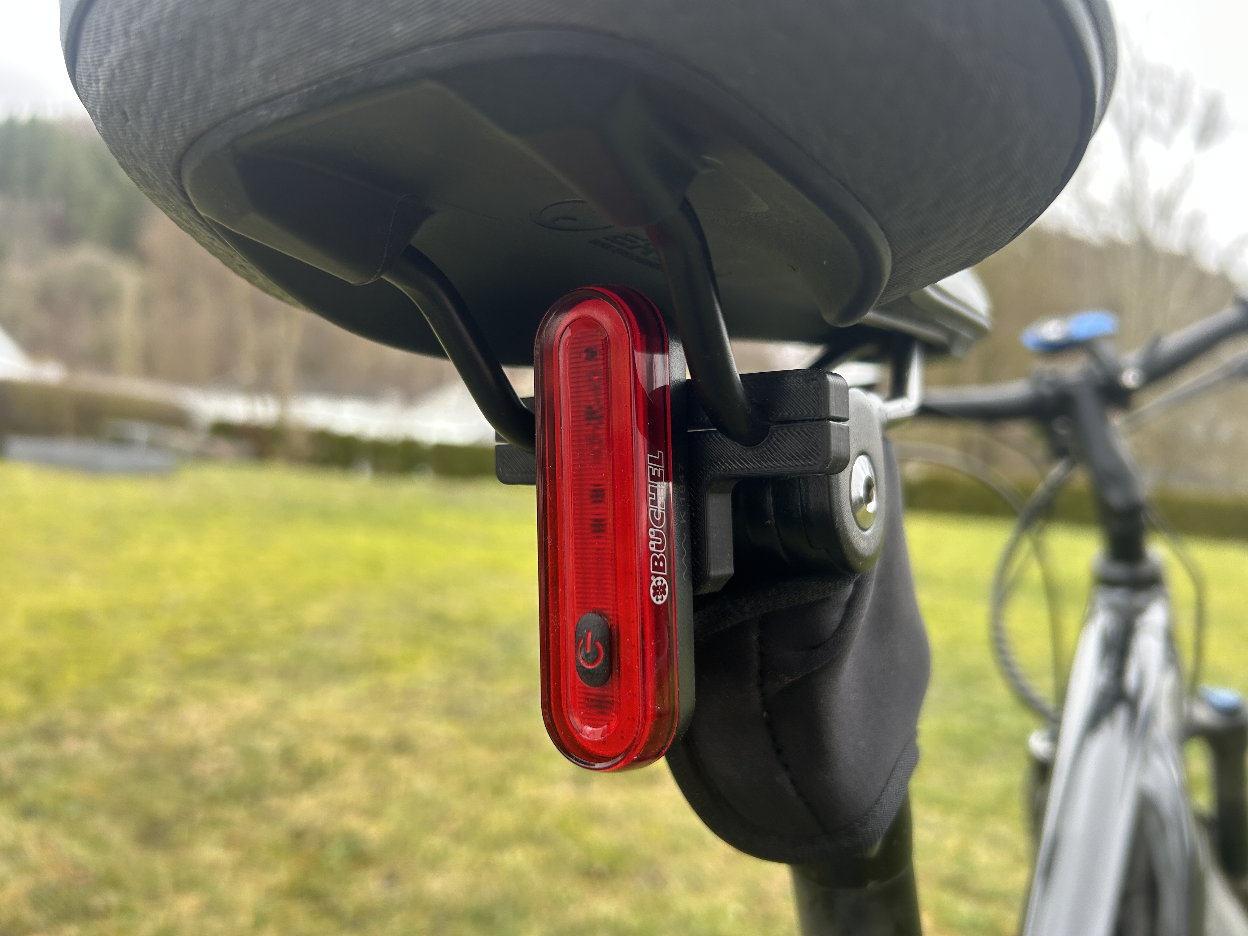 Büchel Rear Light Mount for Ergon Saddle – 41.9 mm Rail Spacing – Horizontal & Vertical