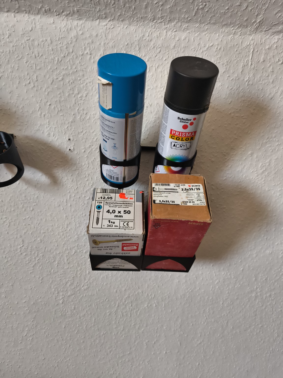 Modul: Ergänzung für Standard-Schraubenboxen – Modularer Wandhalter
