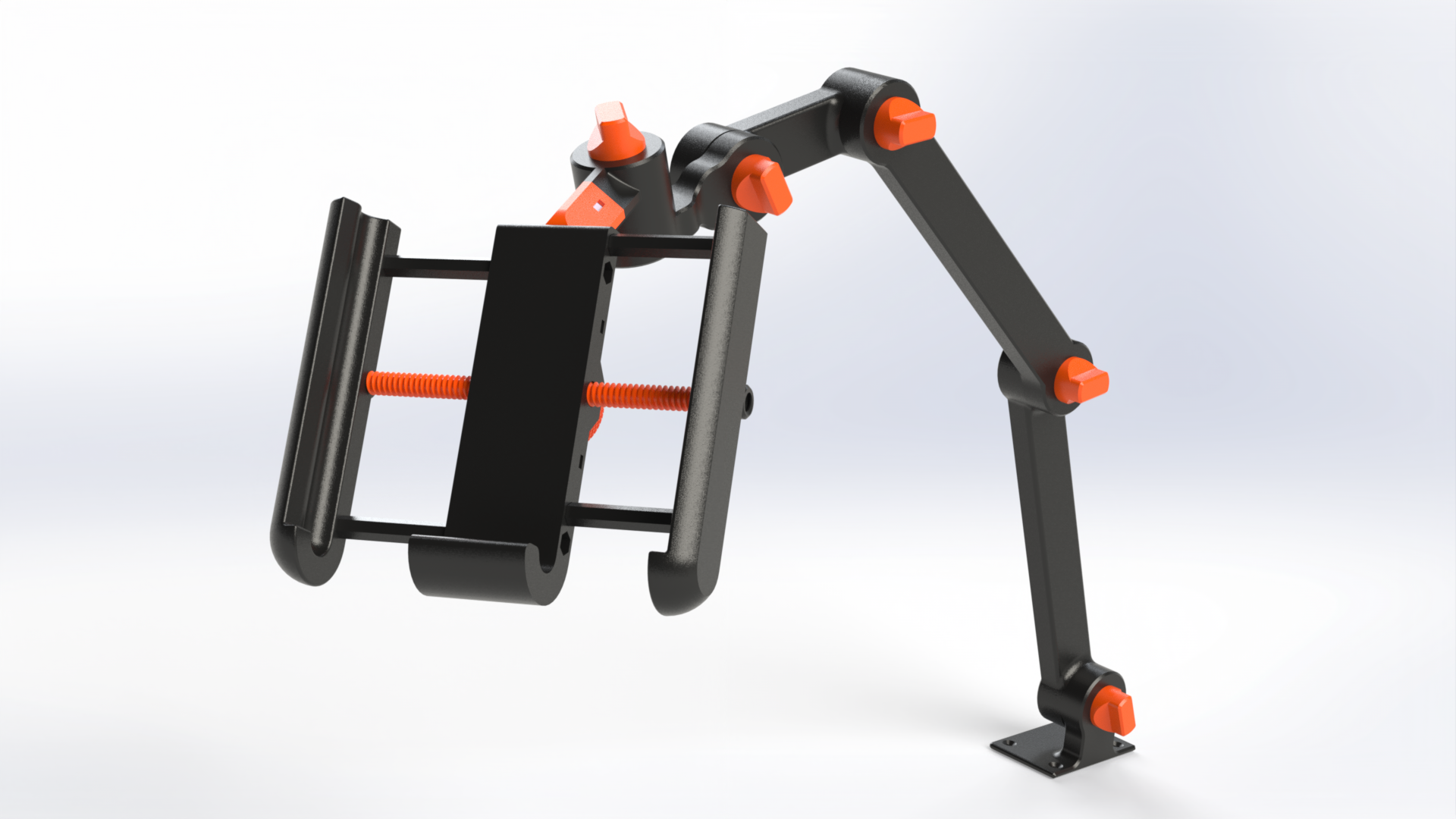 Adjustable Smartphone/Tablet Holder for the Modular Articulated Arms, 100% printed