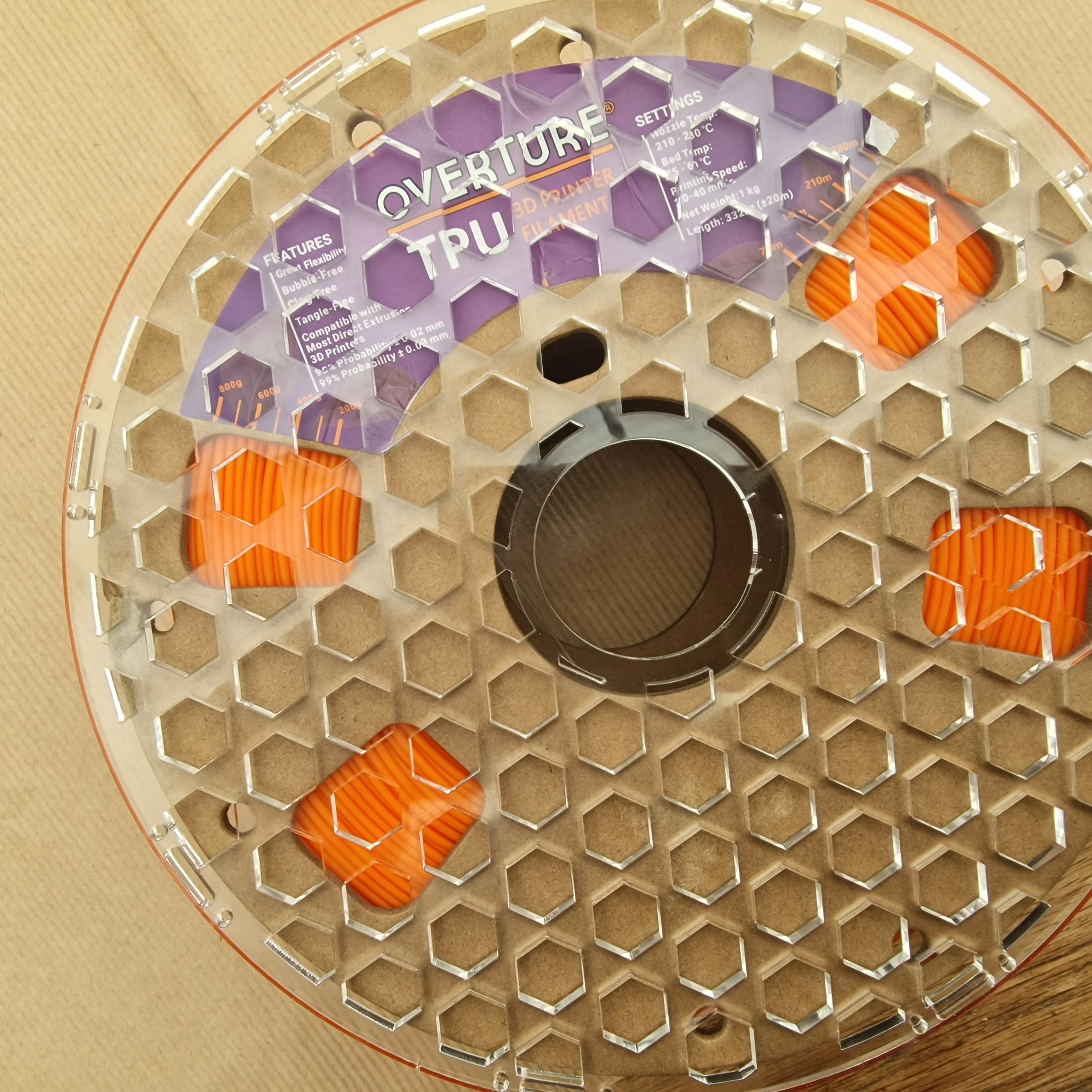 repair sides for damage filament bobins  for laser or FDM printers