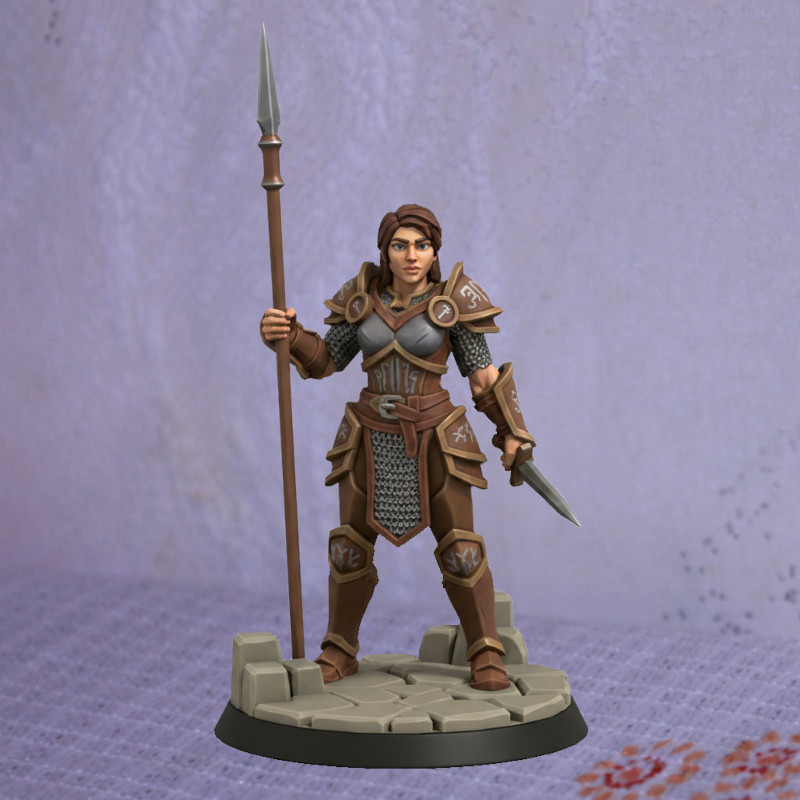 Androgyne Worrier with Speer and Dagger