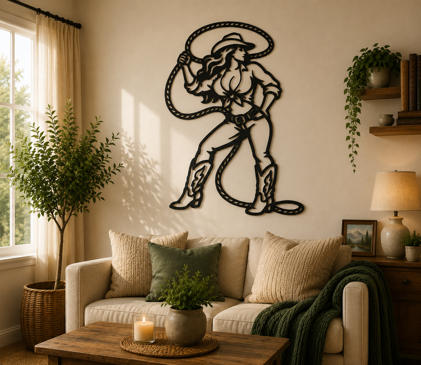 Cowgirl Rodeo 2D Wall Art