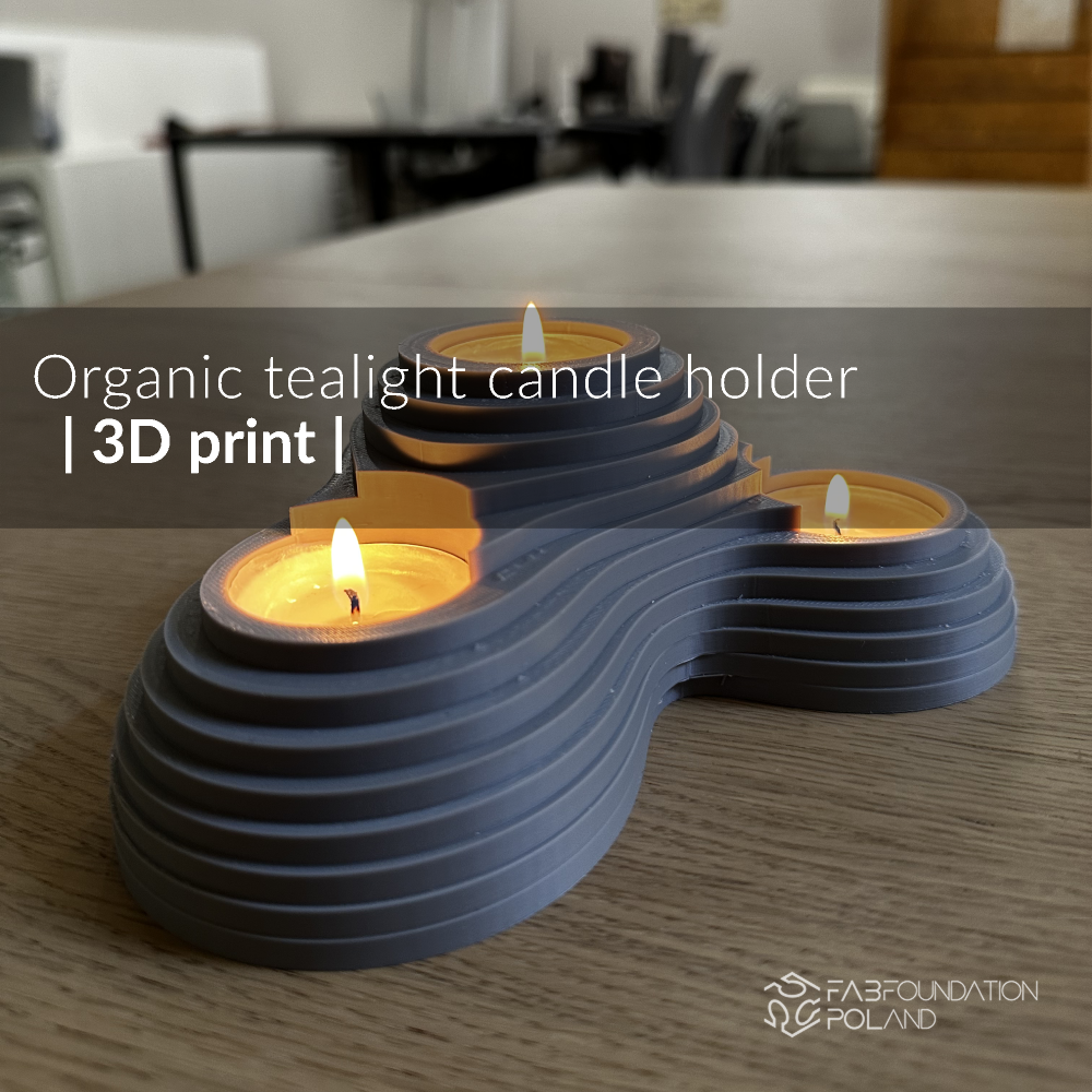 Organic tealight candle holder