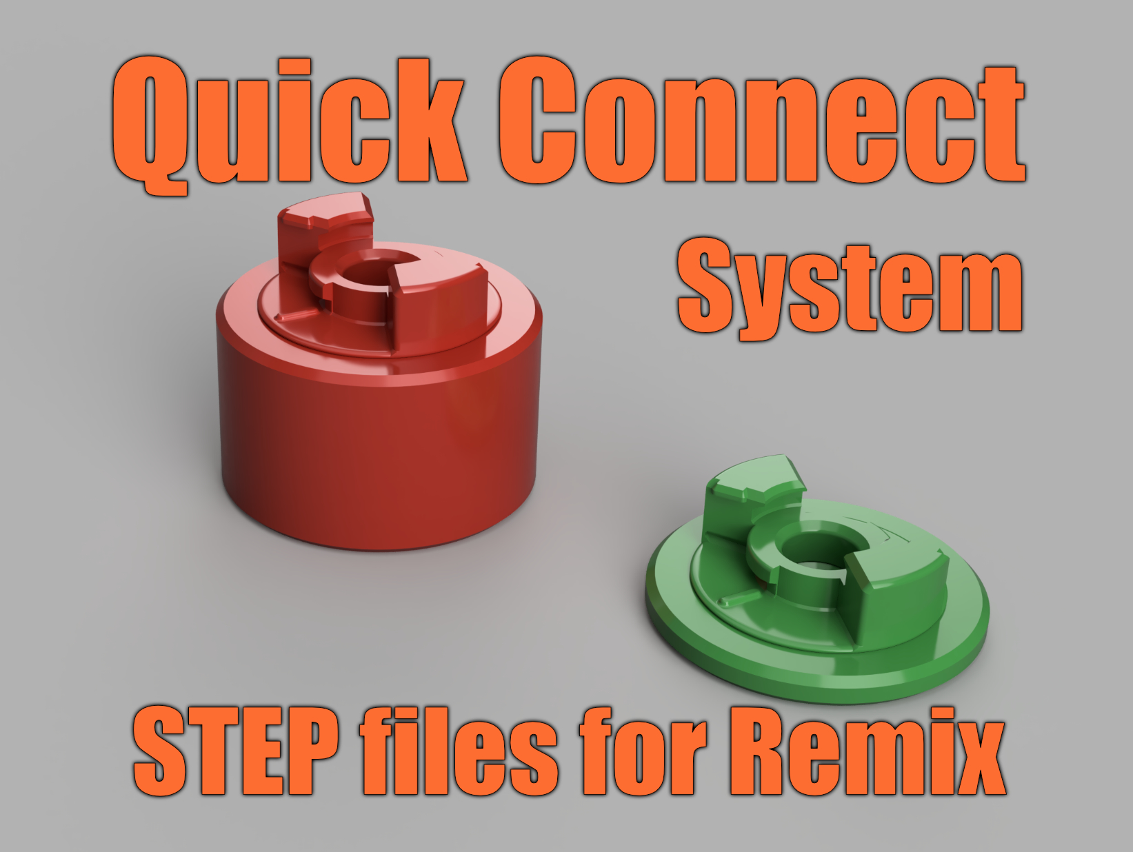 PTFE Quick Connect STEP files for Derivatives and Remixes