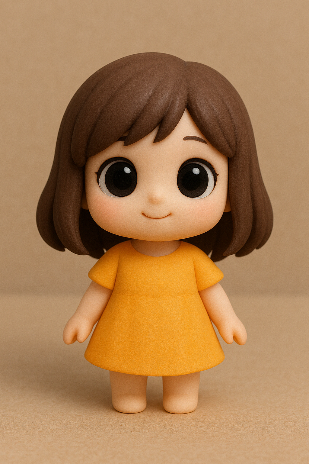 Cute big-eyed girl toy figure
