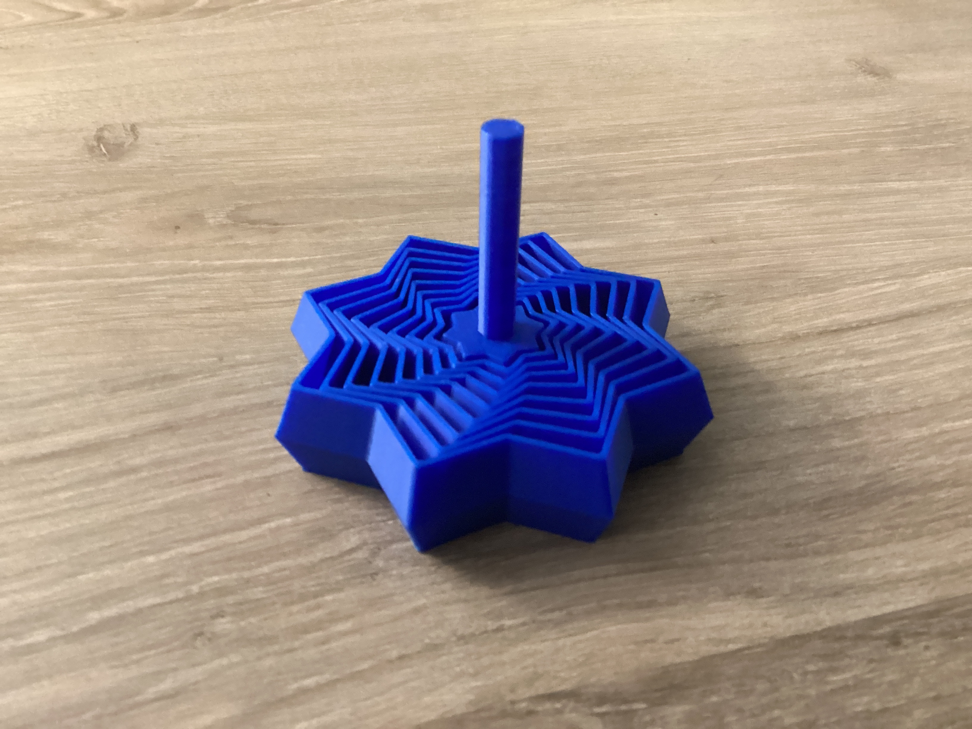 Fidget Star with a handle 3D model thumbnail