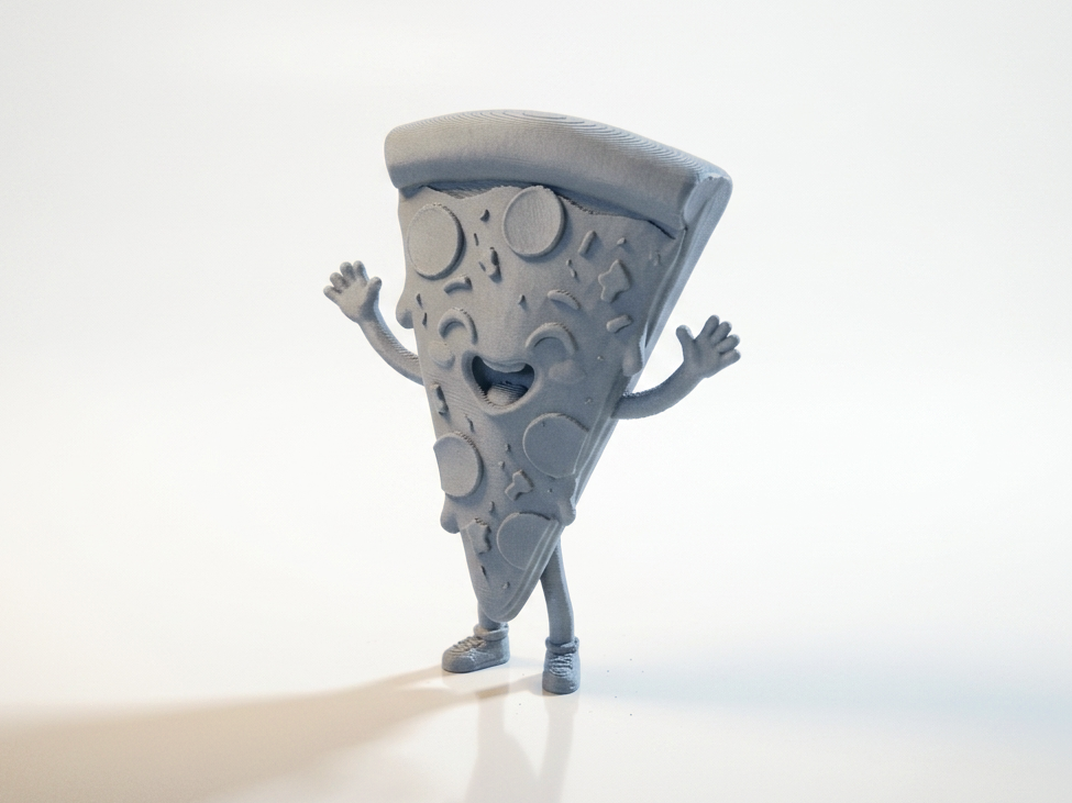 Happy Pizza Slice Character Figurine 3D Printable