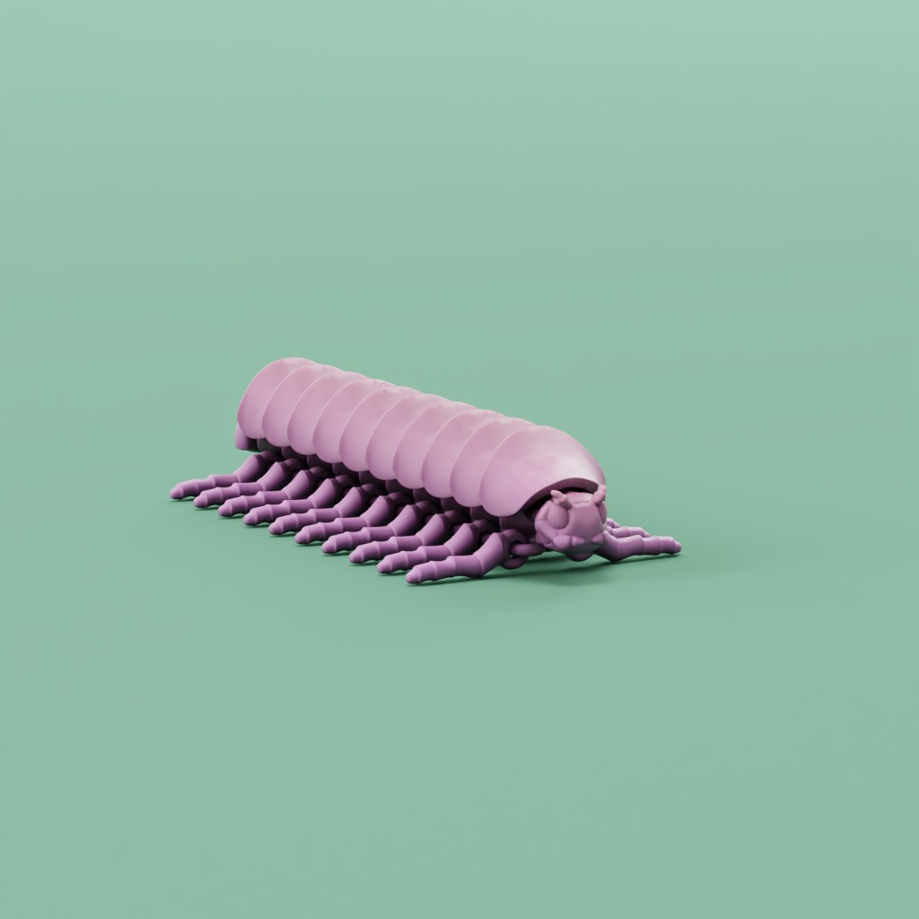 Segmented centipede toy 3D model
