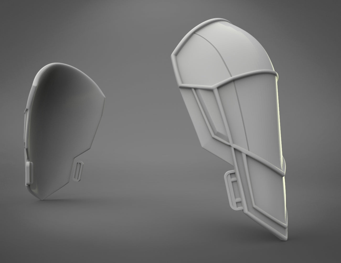 White shoulder armor - Black Widow