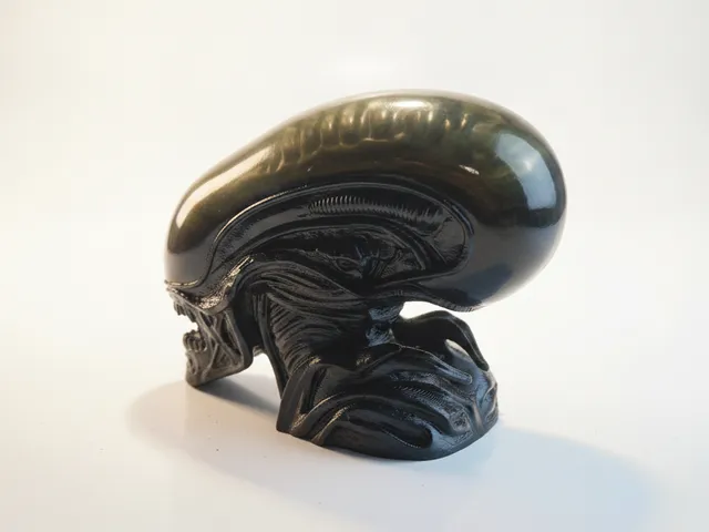 Xenomorph Skull Horror Sculpture 3D Printable