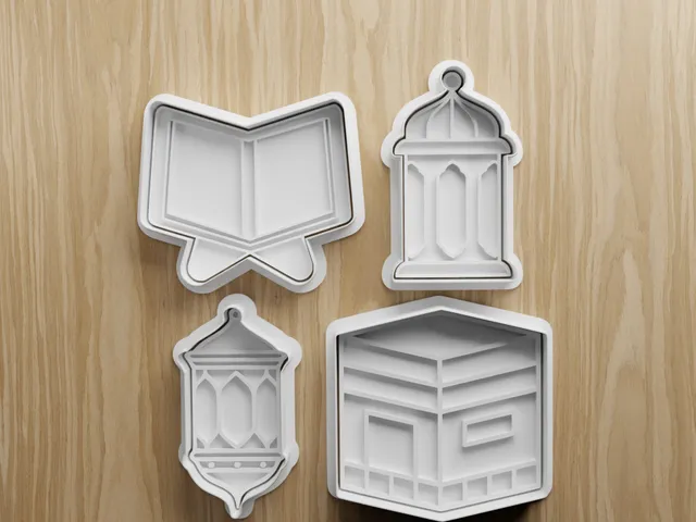 Ramadan Islamic Cookie Cutter STL Bundle | Kaaba Lantern Quran Fondant Cutter Set | 3D Printable