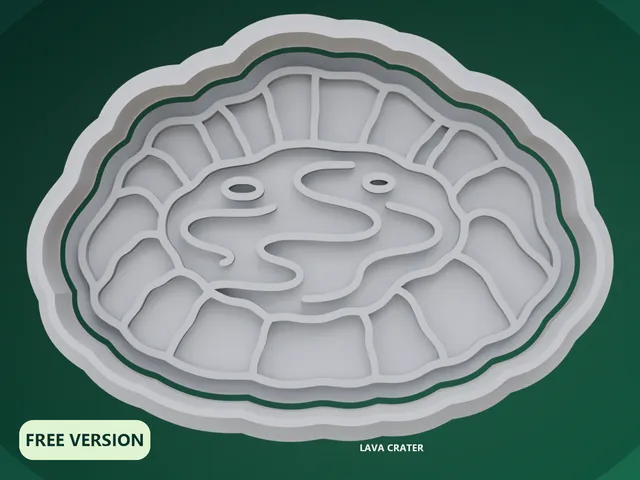 Volcanoes and Lava Cookie Cutter STL – 3D Print Biscuit Mold