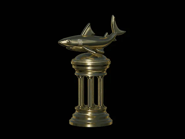 Cartoon Shark Trophy – Design 1