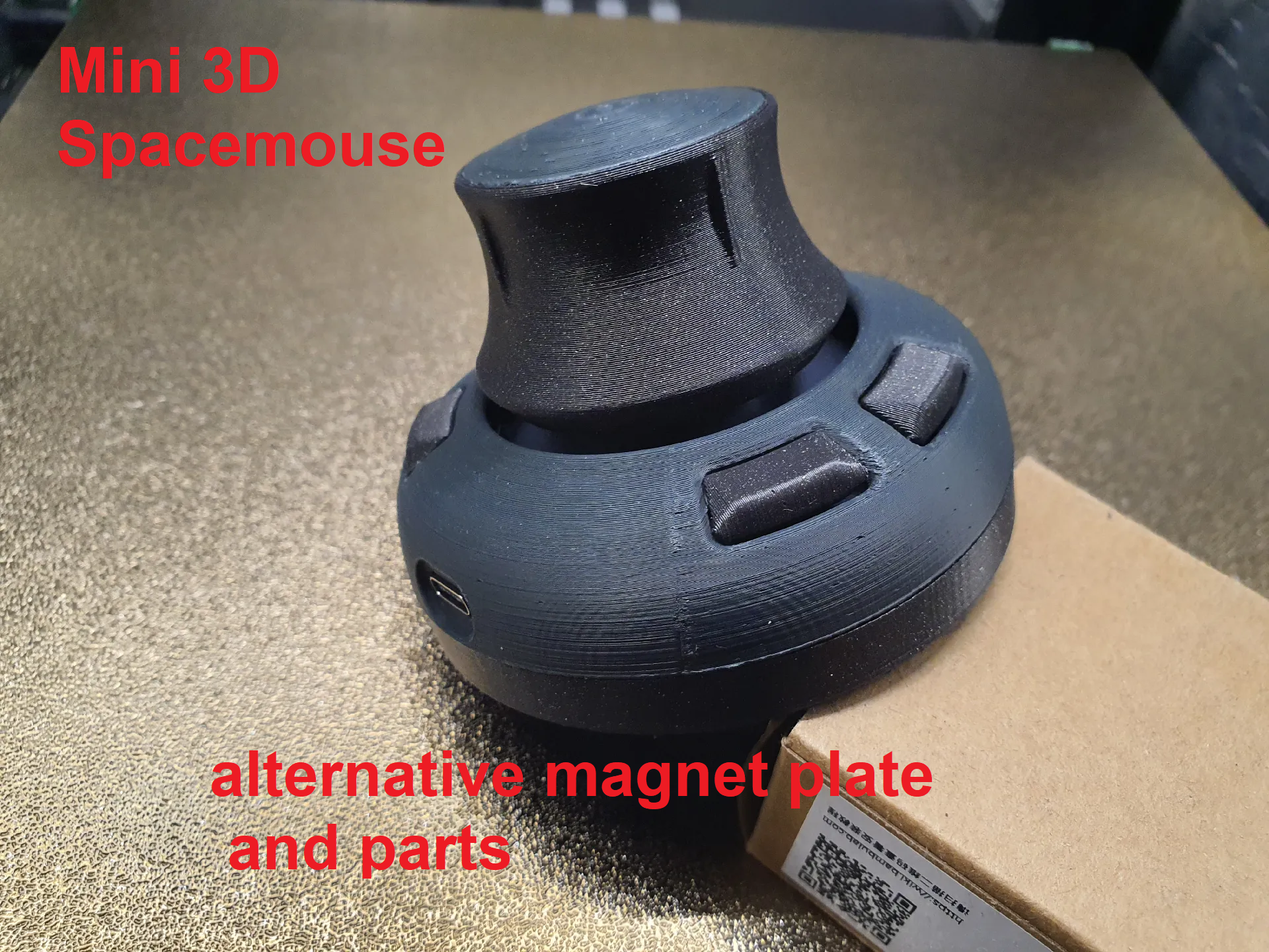 Mini 3D Spacemouse alternative magnet plate and parts