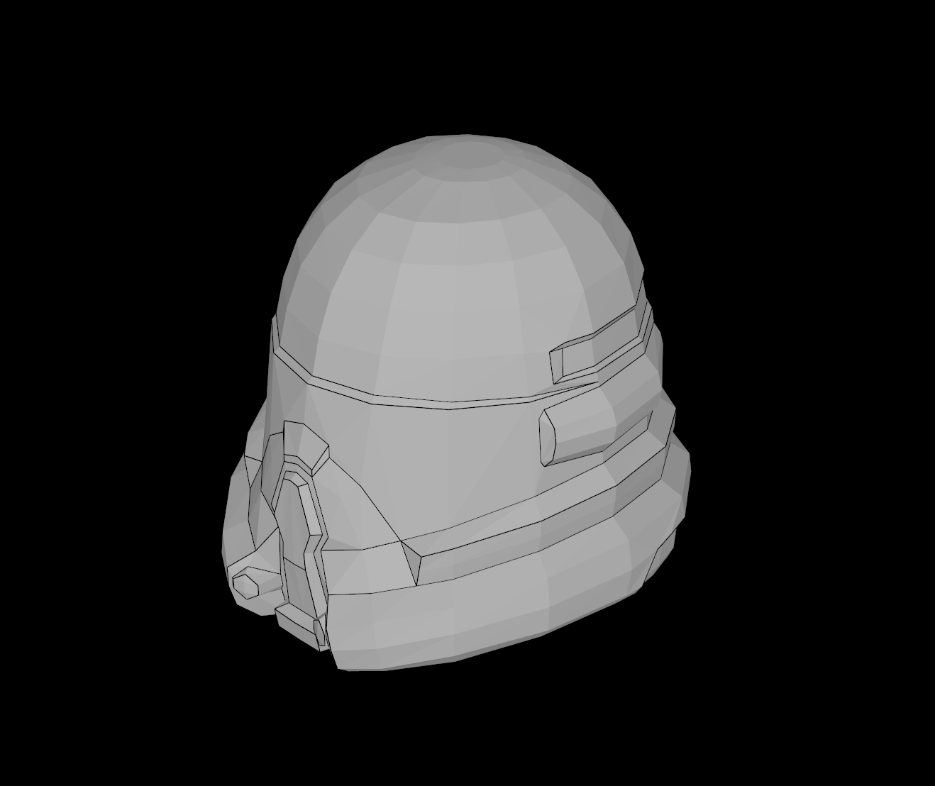 Lego Compatible (15308.dat) Minifig Headgear Helmet SW Airborne Clone Trooper 3D model by thall72