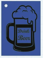 Drink beer keychain