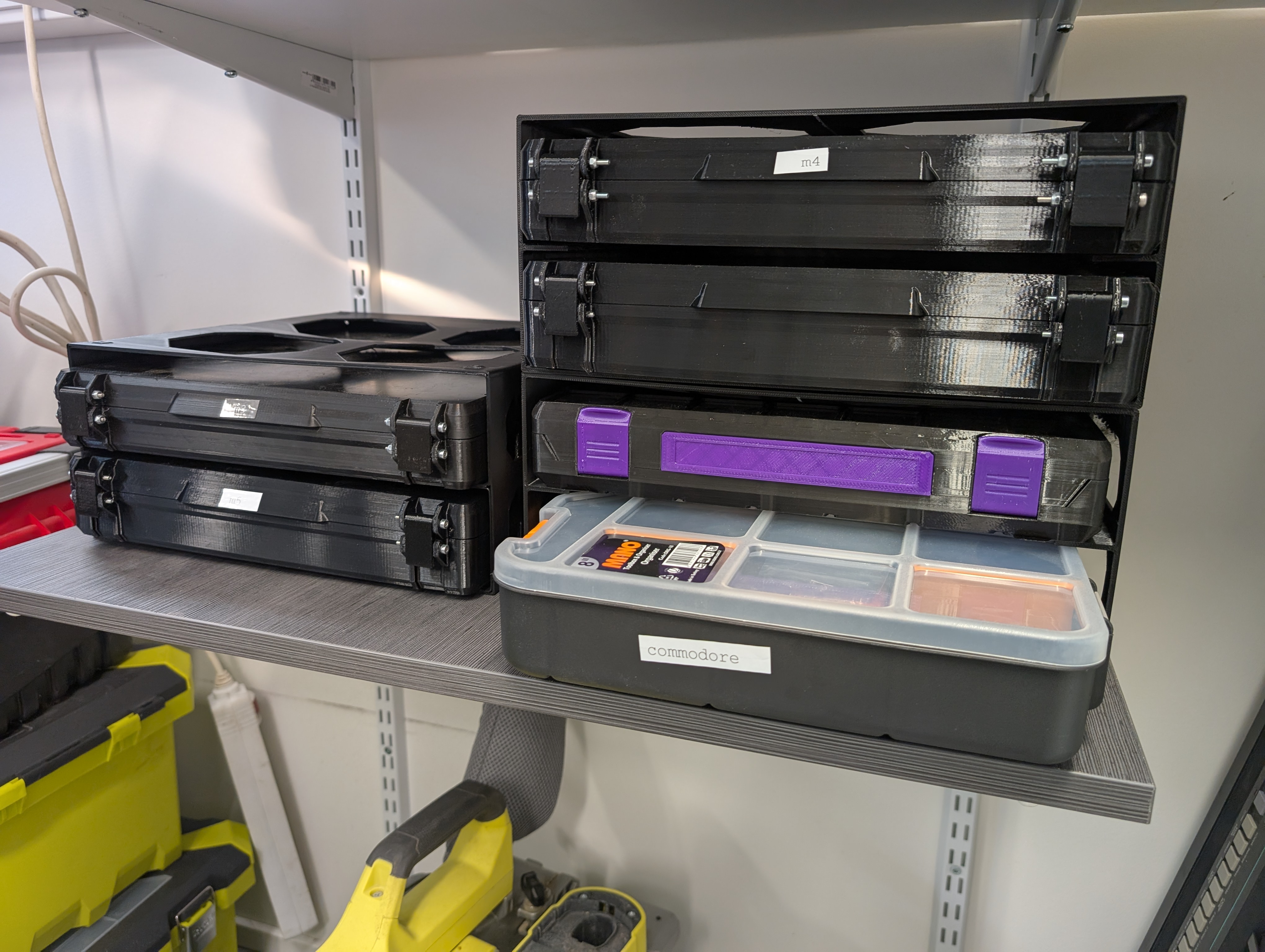 Storage box shelf stackable parametric