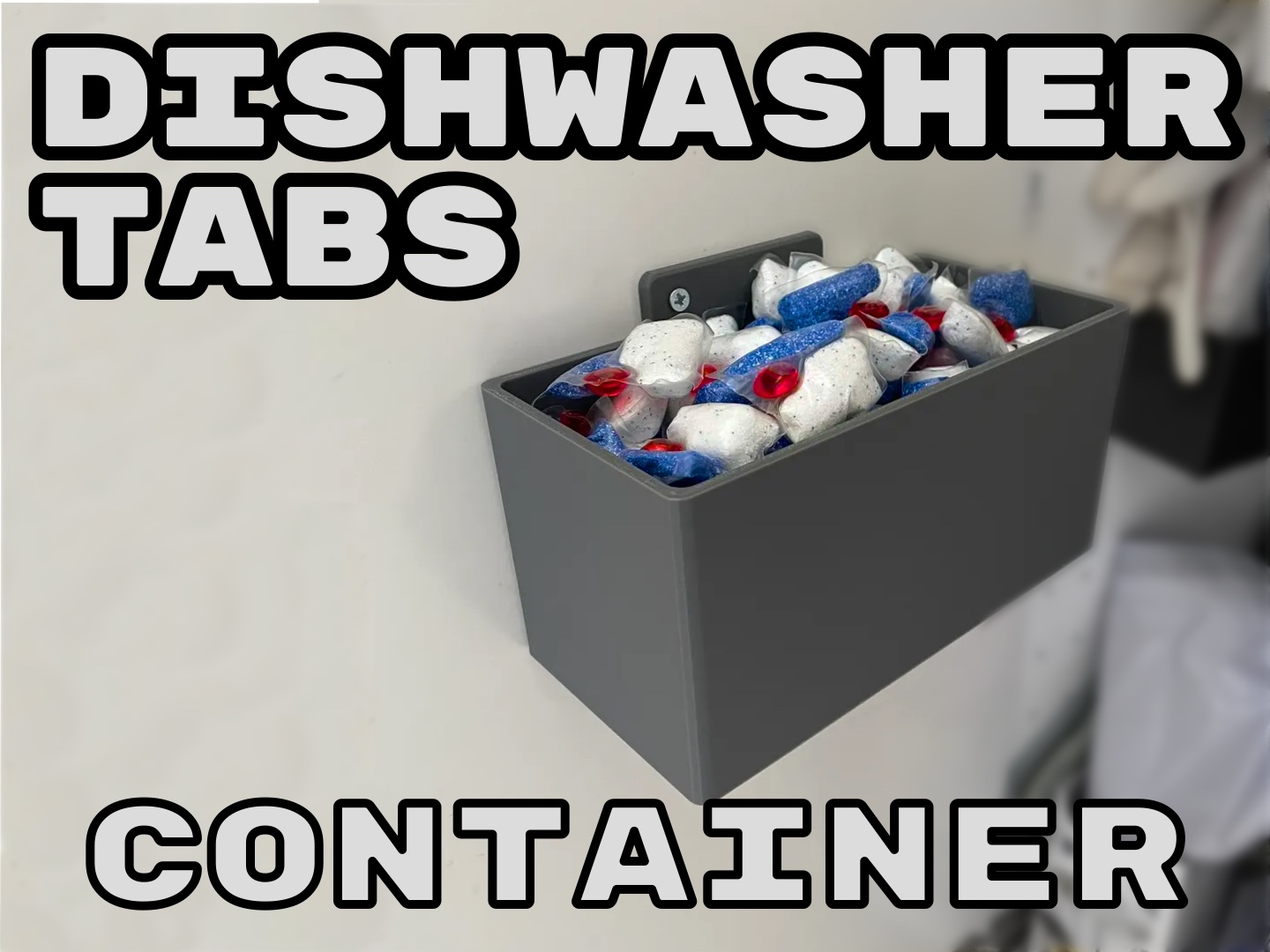 Dishwasher tablets container