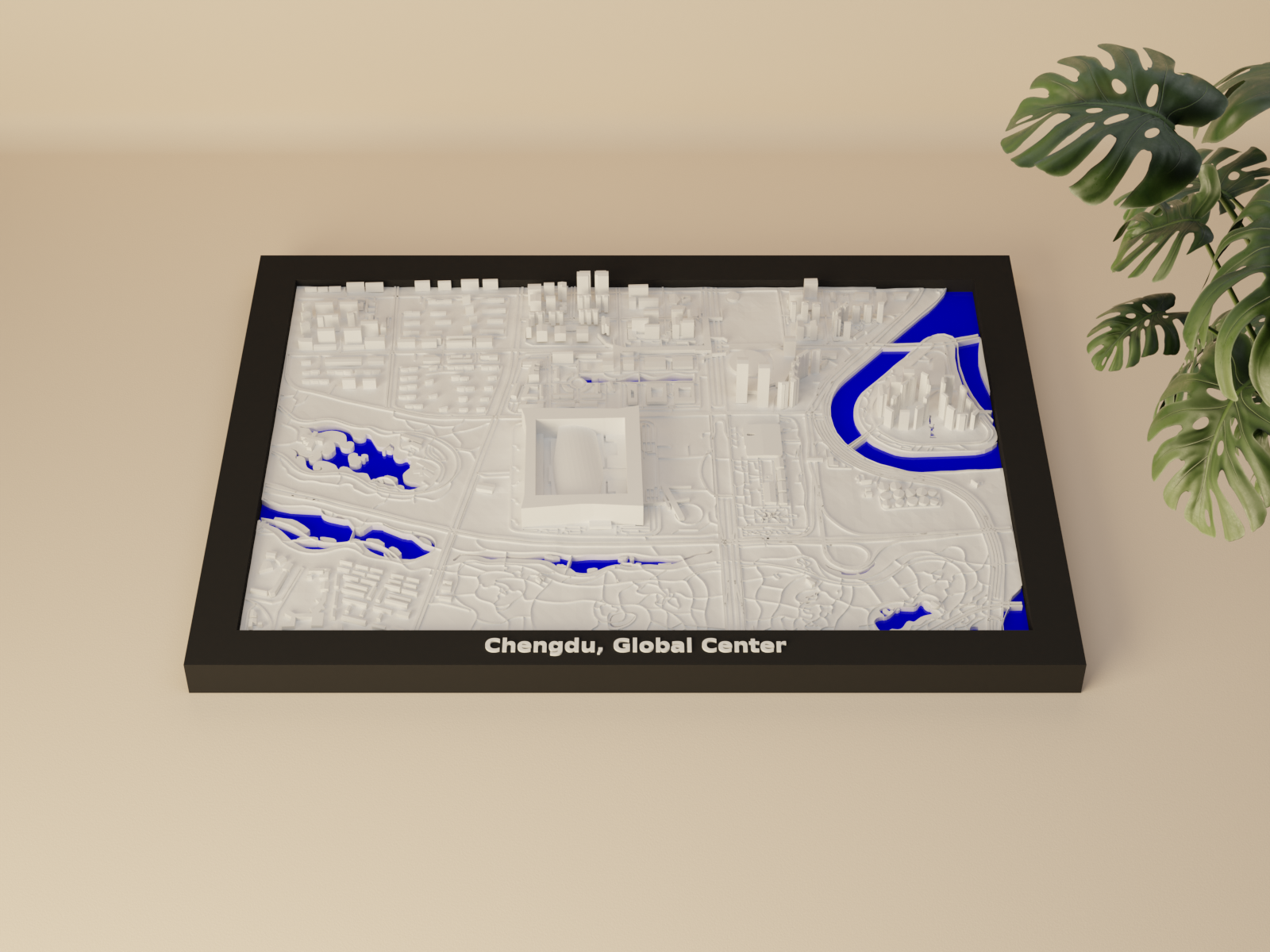 Chengdu, Global Center, China - 3D Miniature