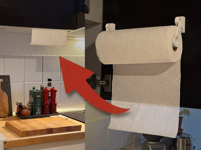 Hidden paper towel holder