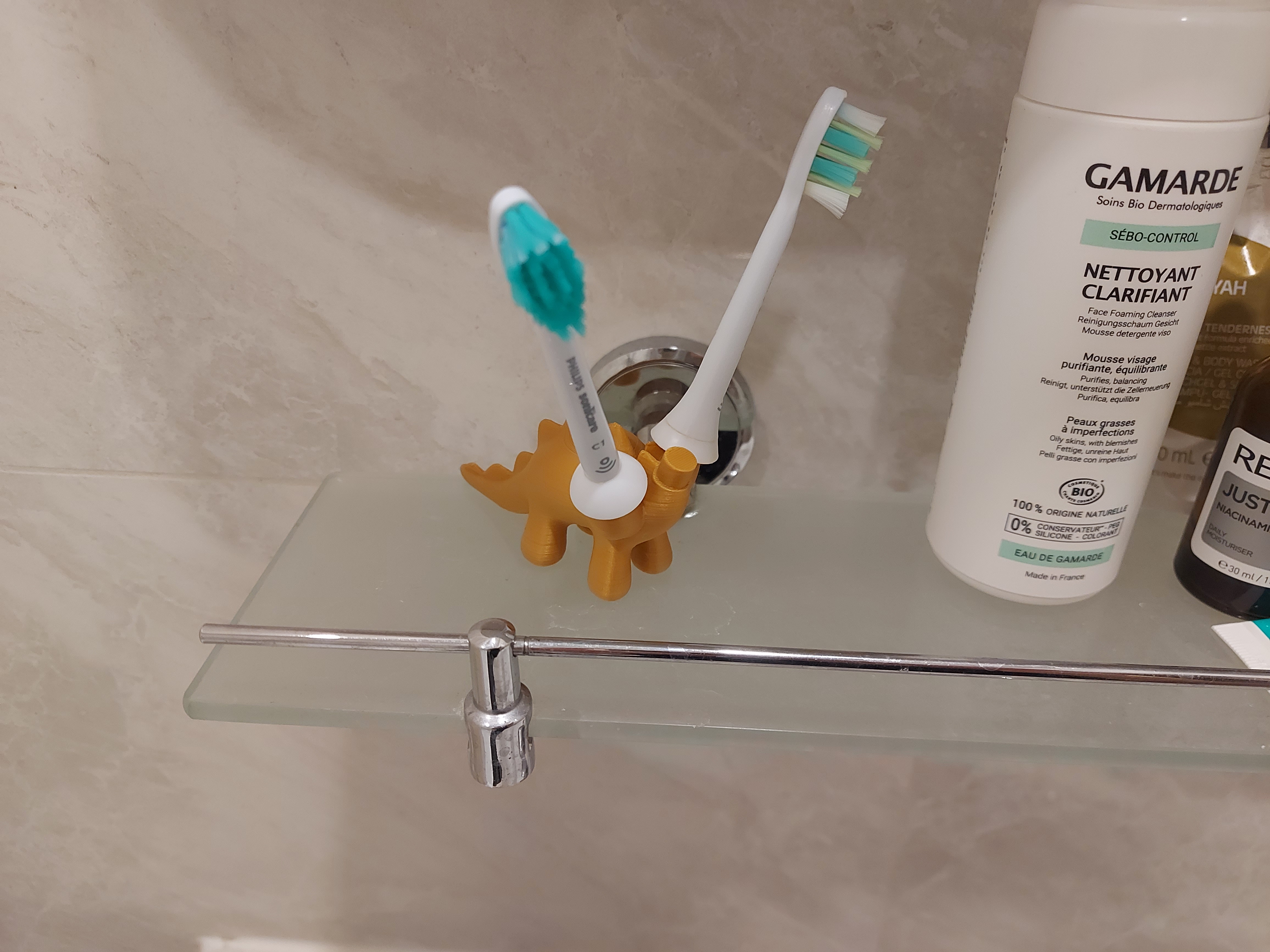 Cute dino toothbrush holder (3 heads)