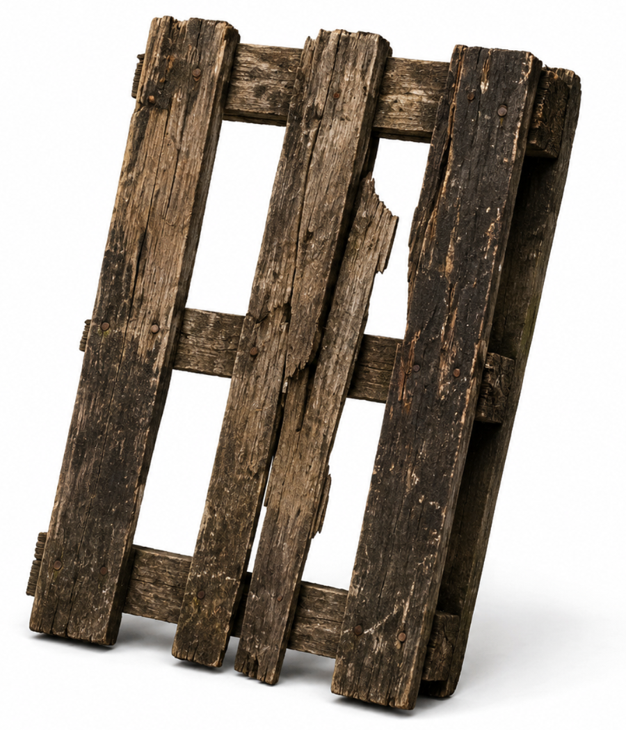 Dilapidated or old pallet