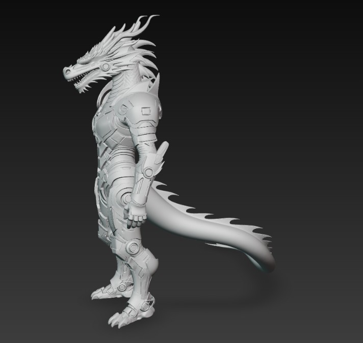 Miniatura 5 do modelo 3D cyborg dragon